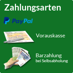 Zahlungsarten Wählen Sie eine unserer vielen Bezahloptionen